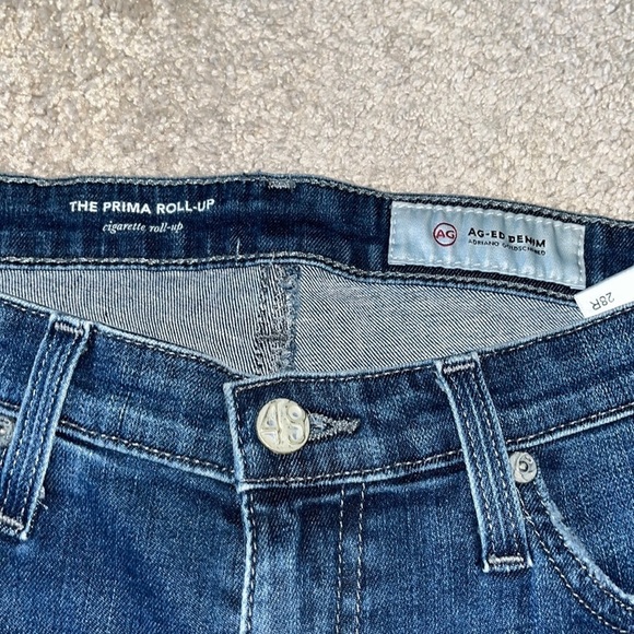 AG Adriano Goldschmied The Prima Cigarette Roll Up Jeans Womens 28R (NWOT) - Picture 2 of 8